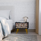 EMINENT HOOPOE Nightstand in Black Finish