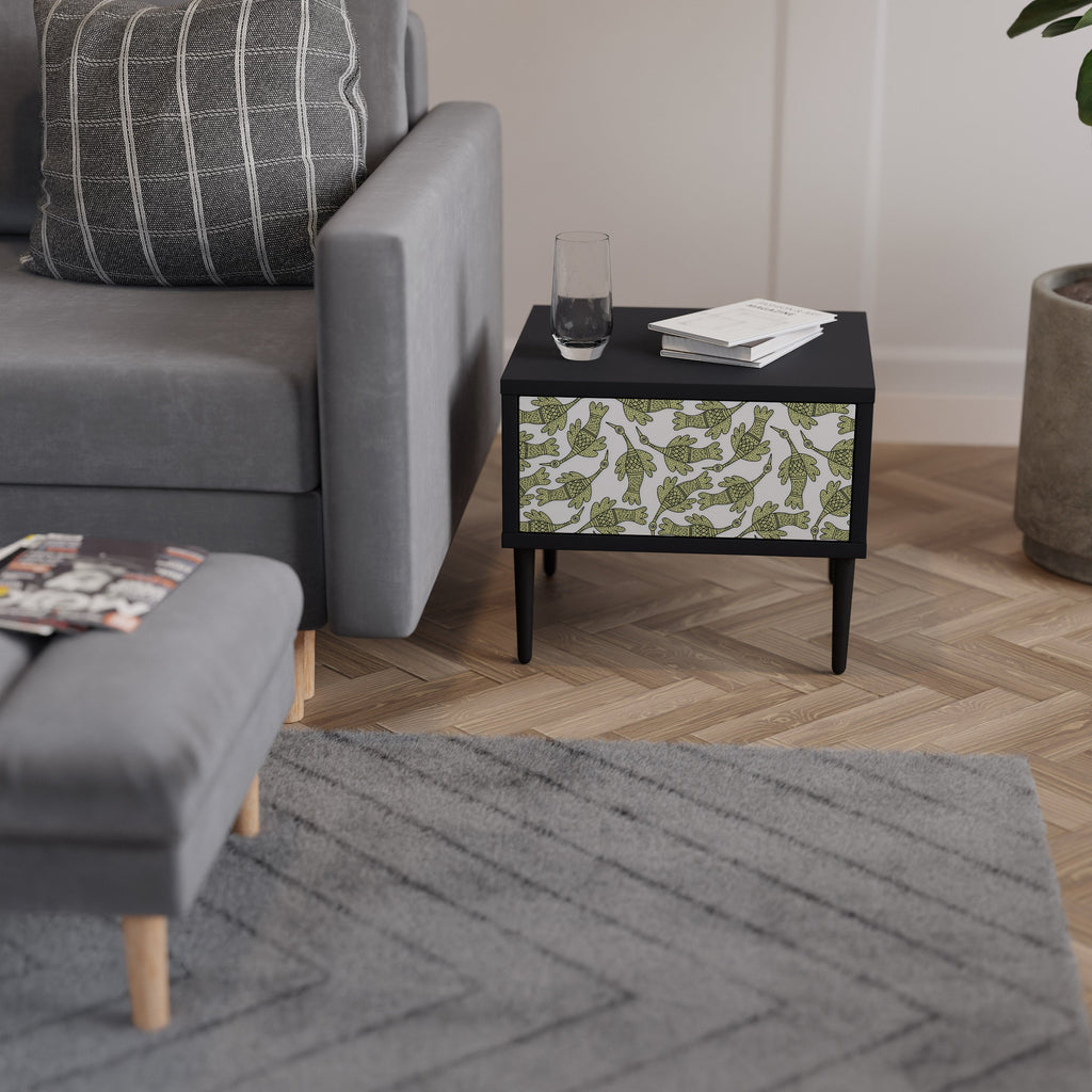 SEEDLING SONGBIRD nattduksbord i svart finish