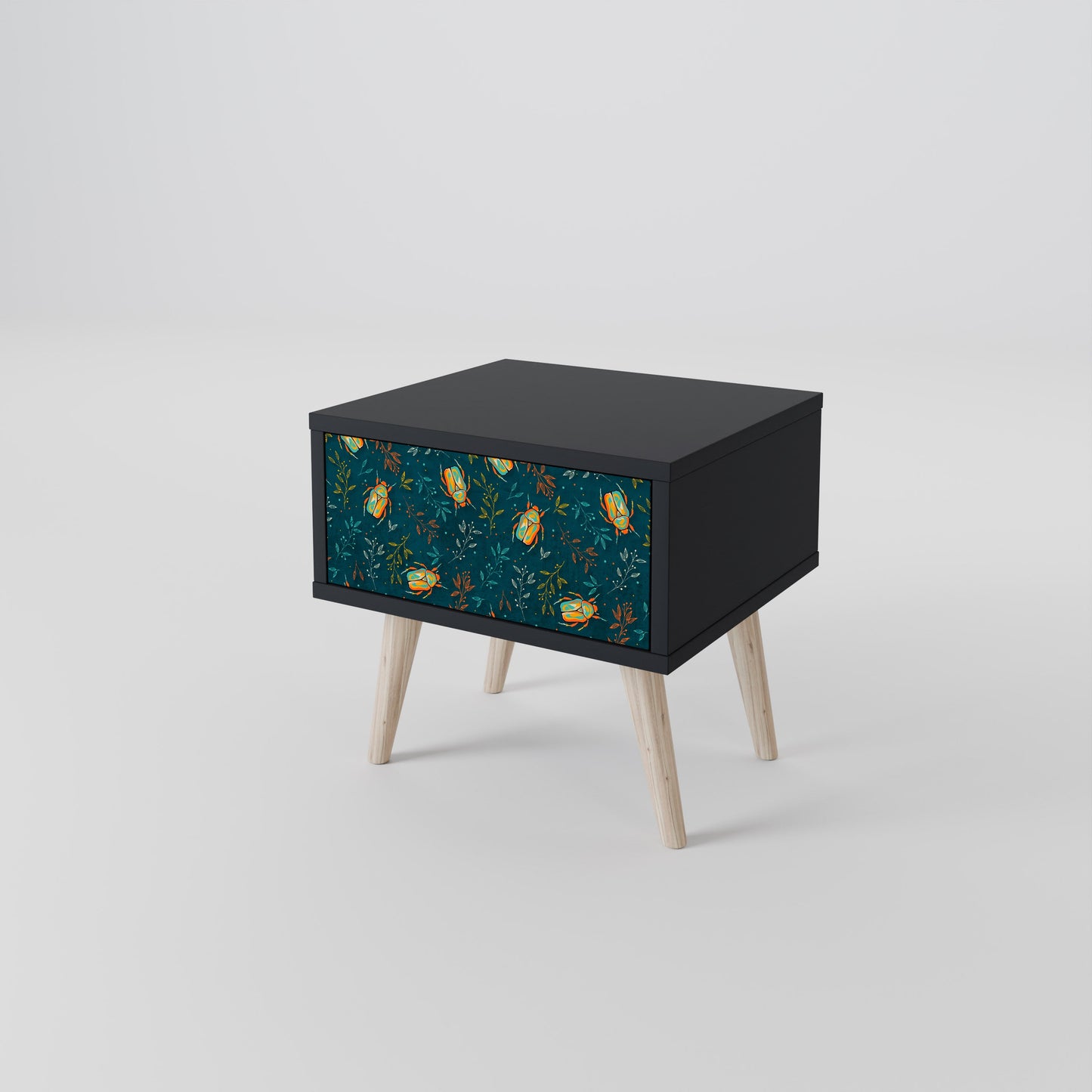 AUTUMN INSECTS Nattduksbord i svart finish