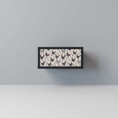 HAPPY HENS Nightstand in Black Finish