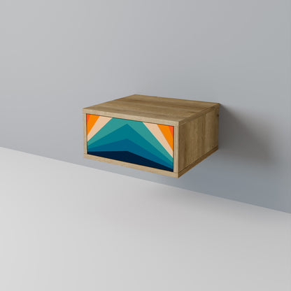 PRISM CONCUSSION Nightstand in Oak Effect