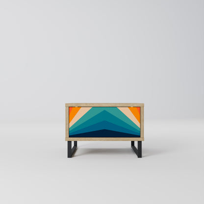 PRISM CONCUSSION Nightstand in Oak Effect