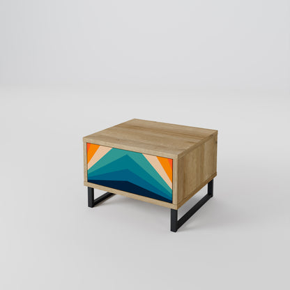 PRISM CONCUSSION Nightstand in Oak Effect