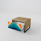 PRISM CONCUSSION Nightstand in Oak Effect