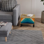 PRISM CONCUSSION Nightstand in Oak Effect