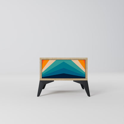 PRISM CONCUSSION Nightstand in Oak Effect
