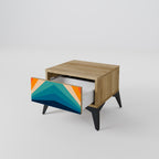 PRISM CONCUSSION Nightstand in Oak Effect