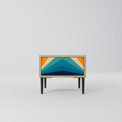 PRISM CONCUSSION Nightstand in Oak Effect