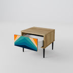 PRISM CONCUSSION Nightstand in Oak Effect