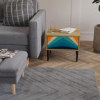 PRISM CONCUSSION Nightstand in Oak Effect