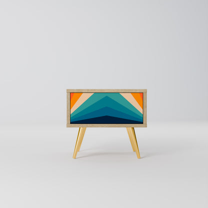 PRISM CONCUSSION Nightstand in Oak Effect