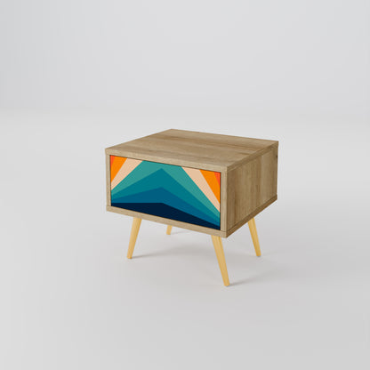 PRISM CONCUSSION Nightstand in Oak Effect