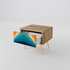 PRISM CONCUSSION Nightstand in Oak Effect