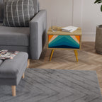 PRISM CONCUSSION Nightstand in Oak Effect