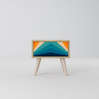 PRISM CONCUSSION Nightstand in Oak Effect