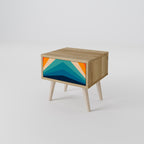 PRISM CONCUSSION Nightstand in Oak Effect