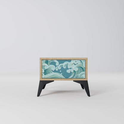 ASIAN SWAY Nattduksbord i ekeffekt