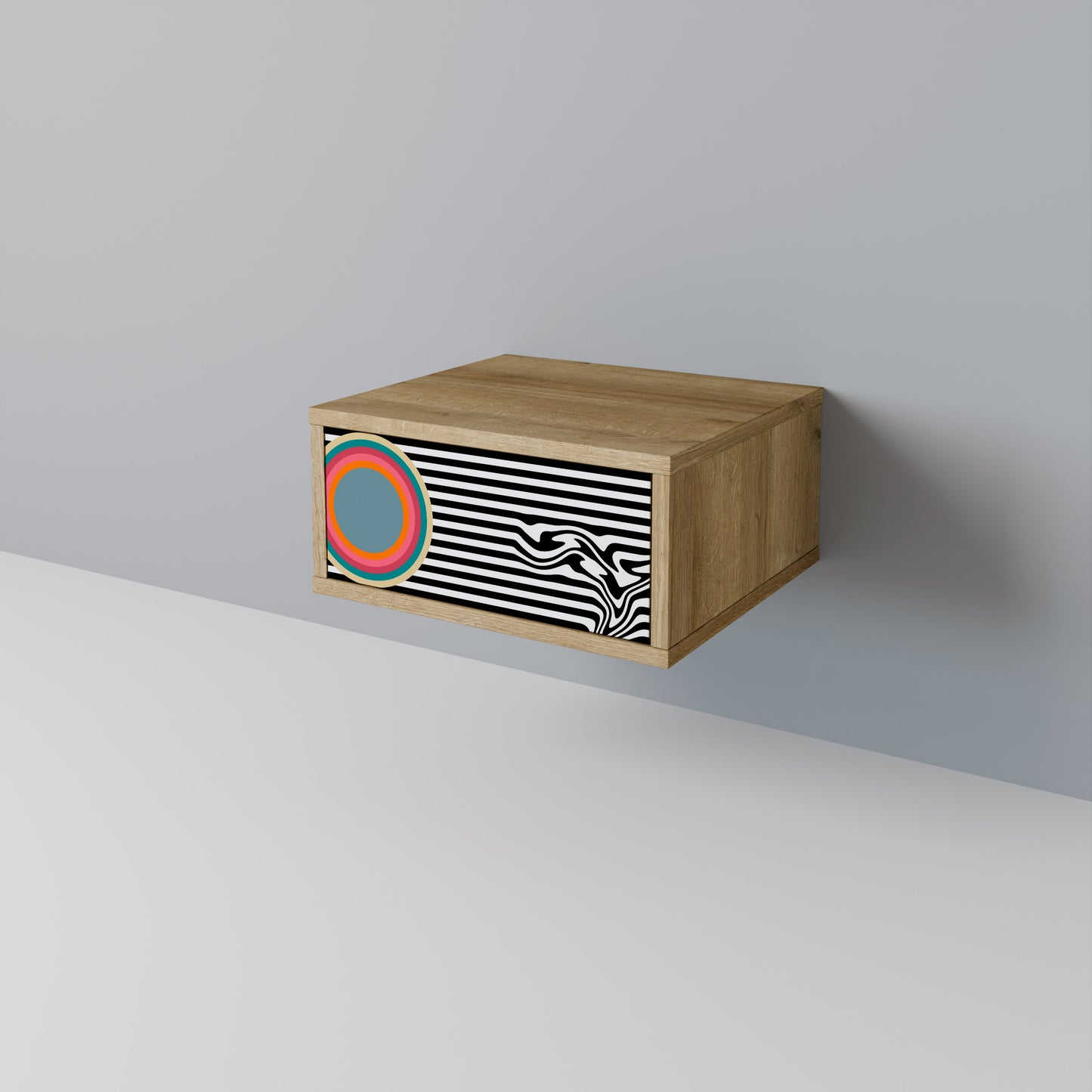 SPECTRA SHOWCASE Nightstand in Oak Effect