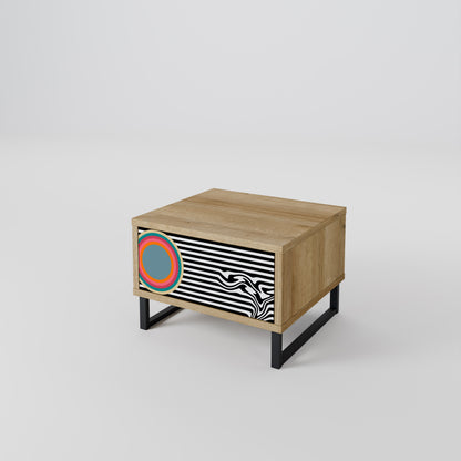 SPECTRA SHOWCASE Nightstand in Oak Effect