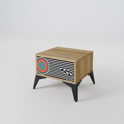 SPECTRA SHOWCASE Nightstand in Oak Effect