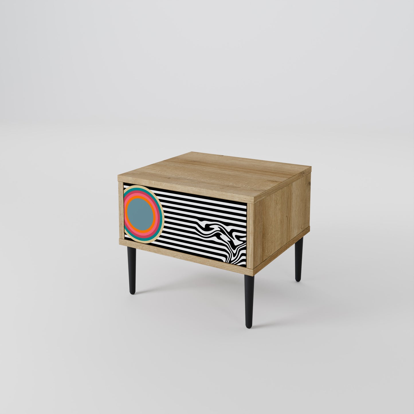 SPECTRA SHOWCASE Nightstand in Oak Effect