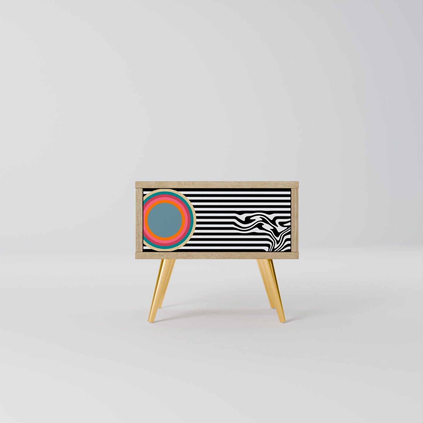 SPECTRA SHOWCASE Nightstand in Oak Effect