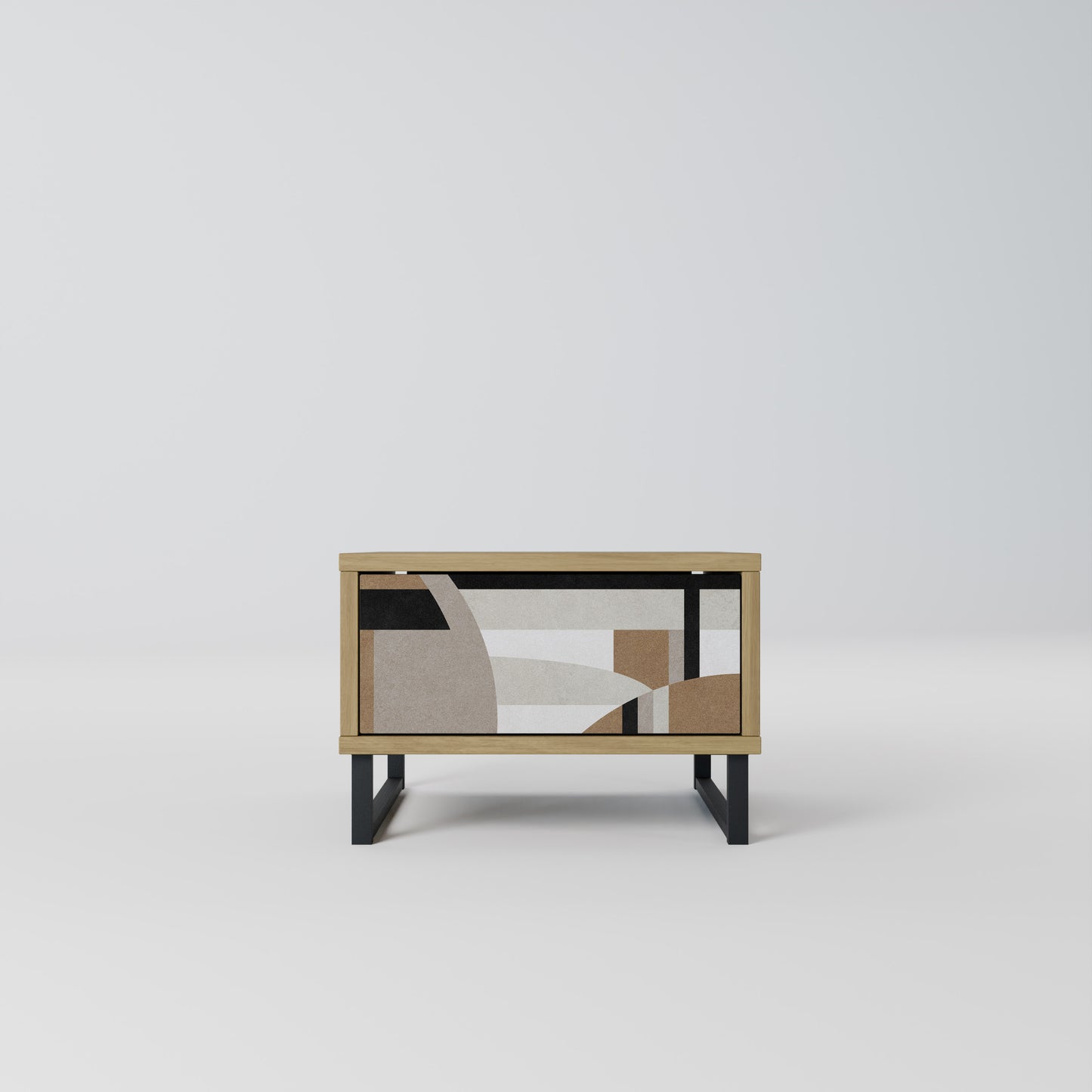 DELICATE MEMENTO Nightstand in Oak Effect
