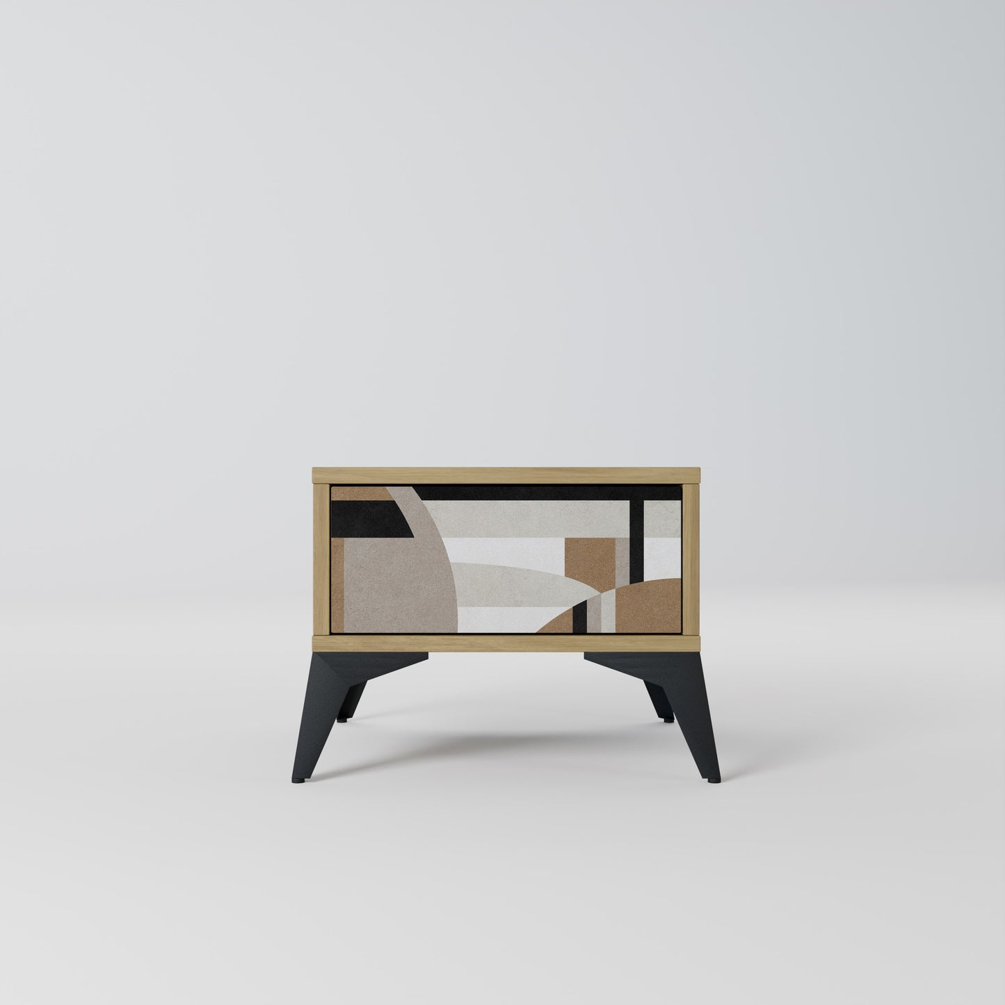DELICATE MEMENTO Nightstand in Oak Effect