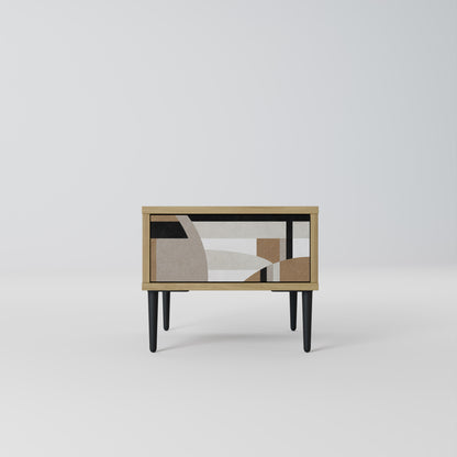 DELICATE MEMENTO Nightstand in Oak Effect