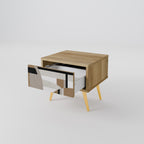 DELIKAT MEMENTO Nattduksbord i ekeffekt