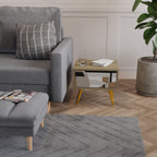 DELIKAT MEMENTO Nattduksbord i ekeffekt