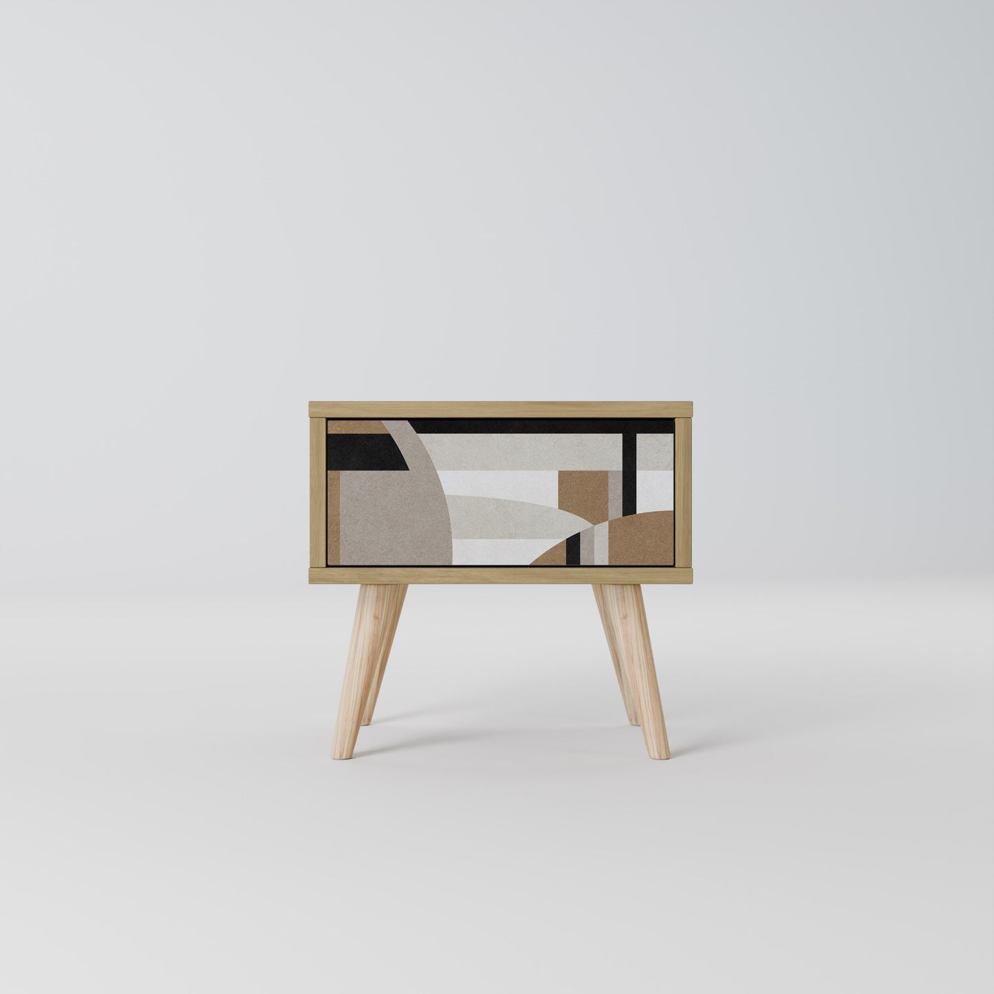 DELICATE MEMENTO Nightstand in Oak Effect