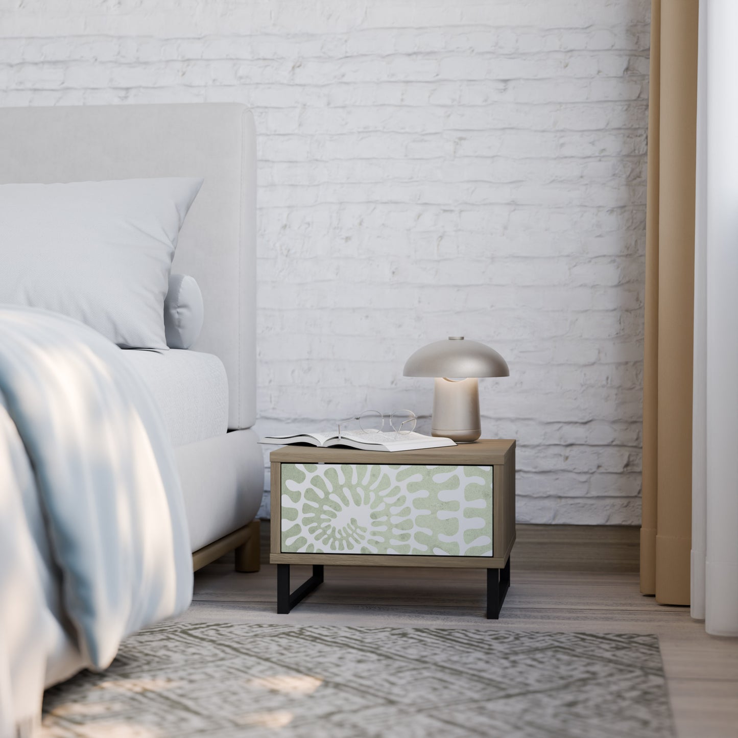HELIX DANCE Nightstand in Oak Effect