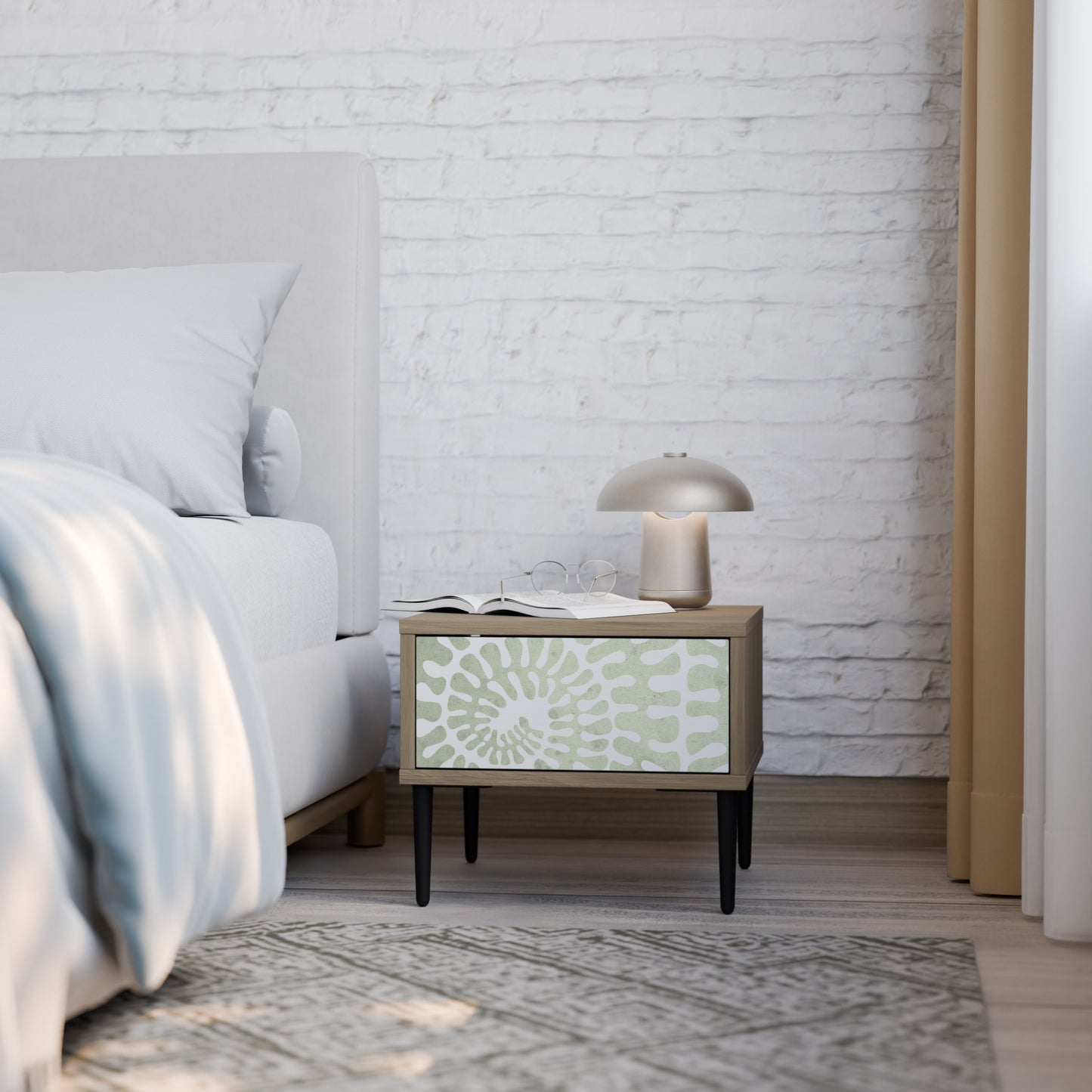 HELIX DANCE Nightstand in Oak Effect