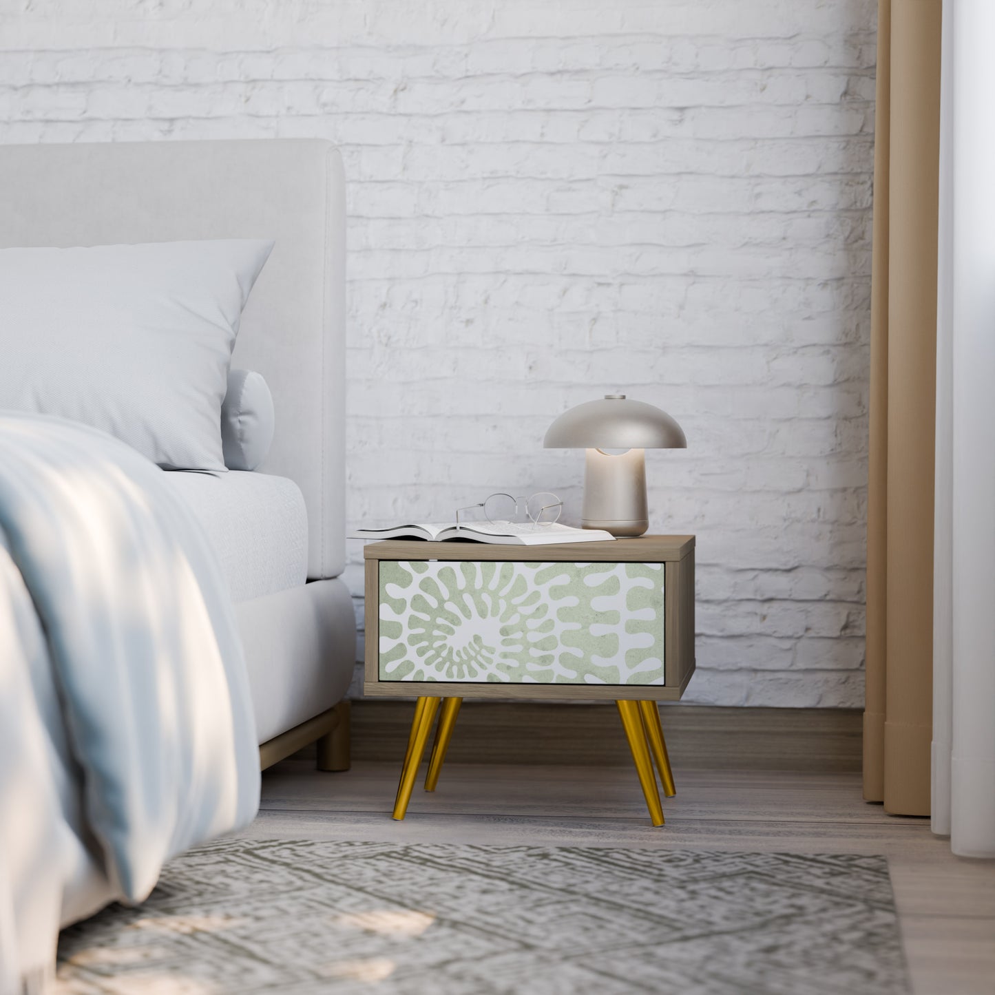 HELIX DANCE Nightstand in Oak Effect