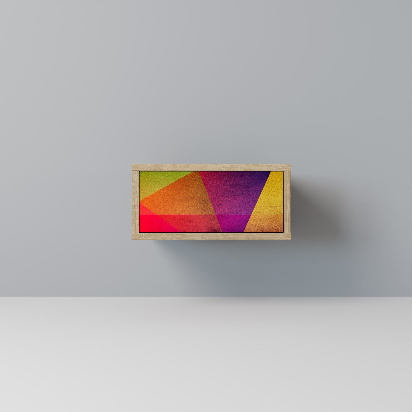 VIVID GEOMETRY Nattduksbord i ekeffekt
