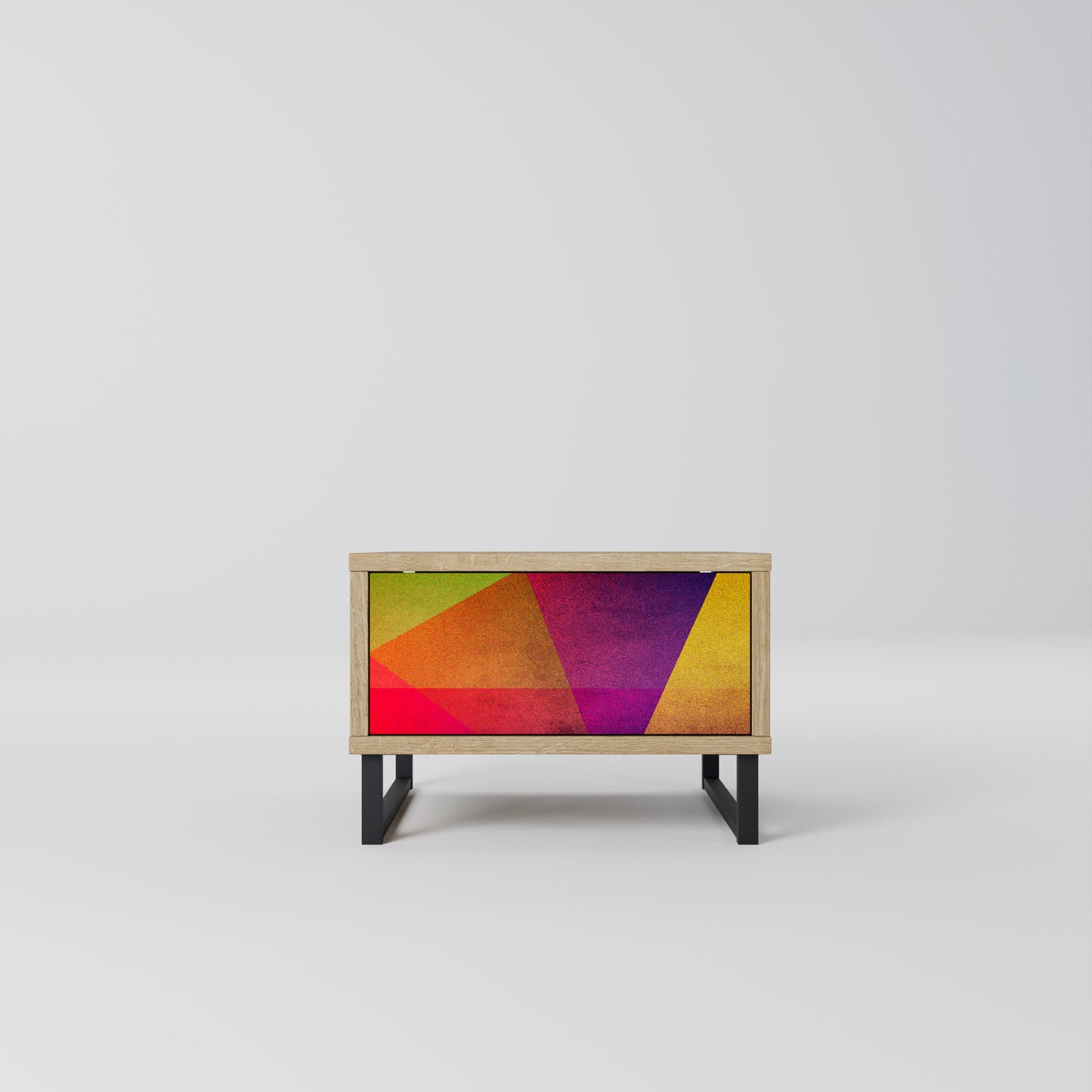 VIVID GEOMETRY Nattduksbord i ekeffekt