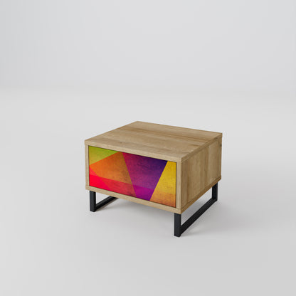 VIVID GEOMETRY Nattduksbord i ekeffekt