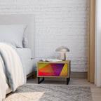 VIVID GEOMETRY Nightstand in Oak Effect