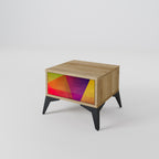 VIVID GEOMETRY Nightstand in Oak Effect