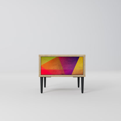 VIVID GEOMETRY Nattduksbord i ekeffekt