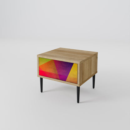 VIVID GEOMETRY Nattduksbord i ekeffekt