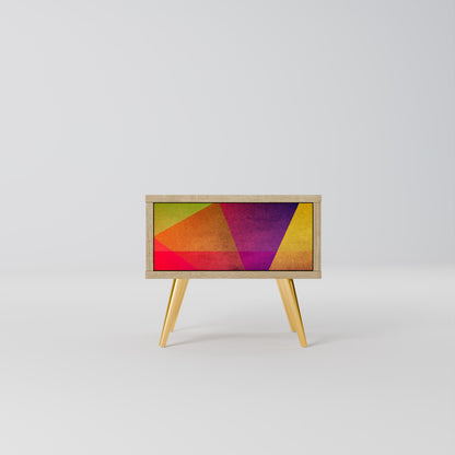 VIVID GEOMETRY Nattduksbord i ekeffekt