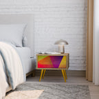 VIVID GEOMETRY Nightstand in Oak Effect