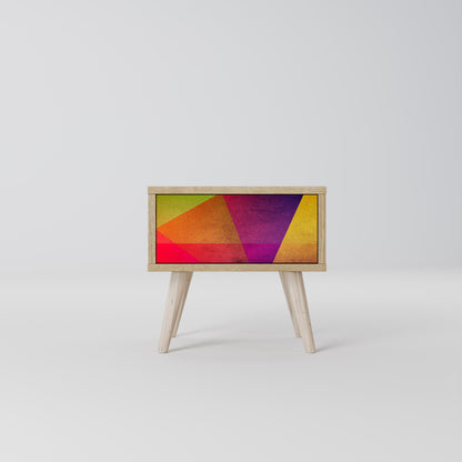VIVID GEOMETRY Nattduksbord i ekeffekt