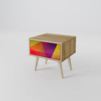 VIVID GEOMETRY Nightstand in Oak Effect