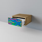 STREAMER TANGLE Nightstand in Oak Effect