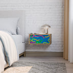 STREAMER TANGLE Nightstand in Oak Effect