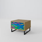 STREAMER TANGLE Nightstand in Oak Effect