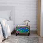 STREAMER TANGLE Nightstand in Oak Effect